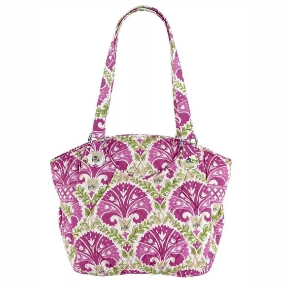 Handbags - VERA BRADLEY Glenna Shoulder Bag Purse Retired Pattern Pink Green Quilted NEW